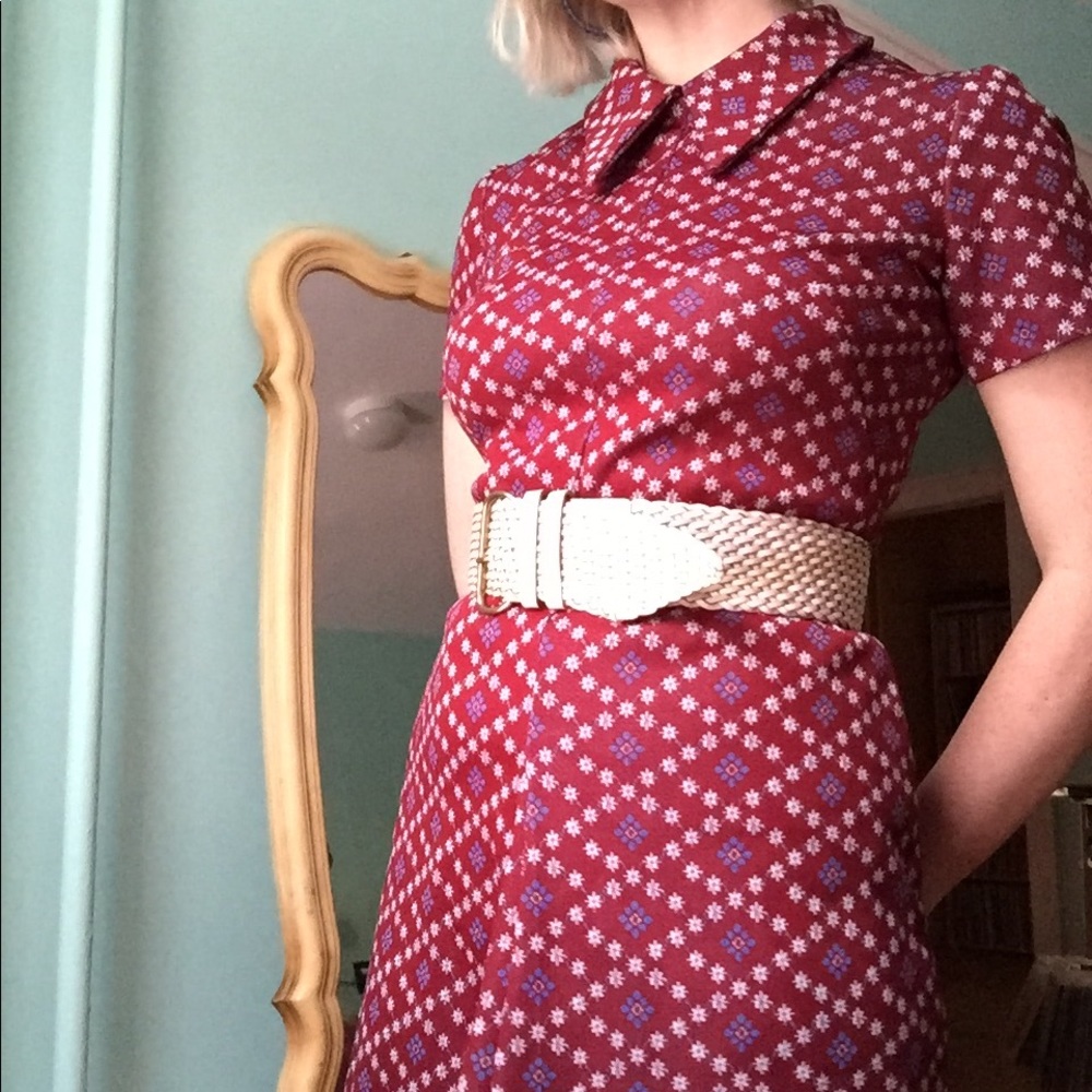Vintage 70’s Peter Pan Collar Handmade Dress